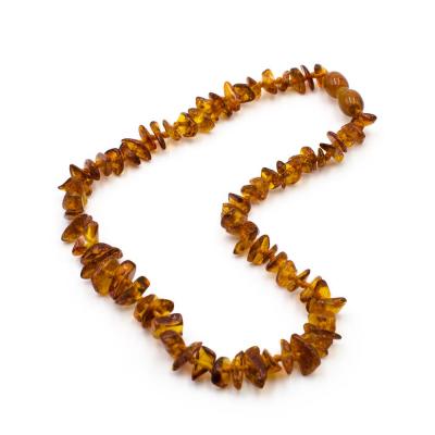 Collier Ambre (Bébé) chips cognac